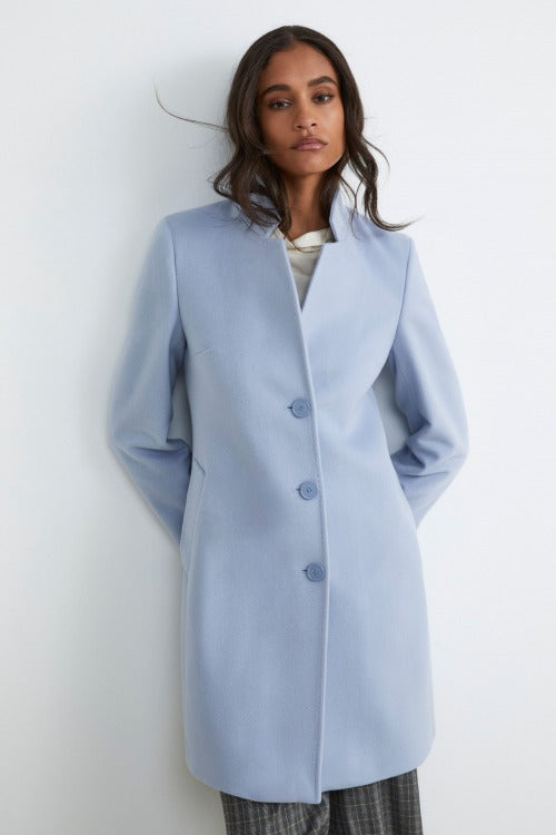 Women’s cashmere coat - Light blue