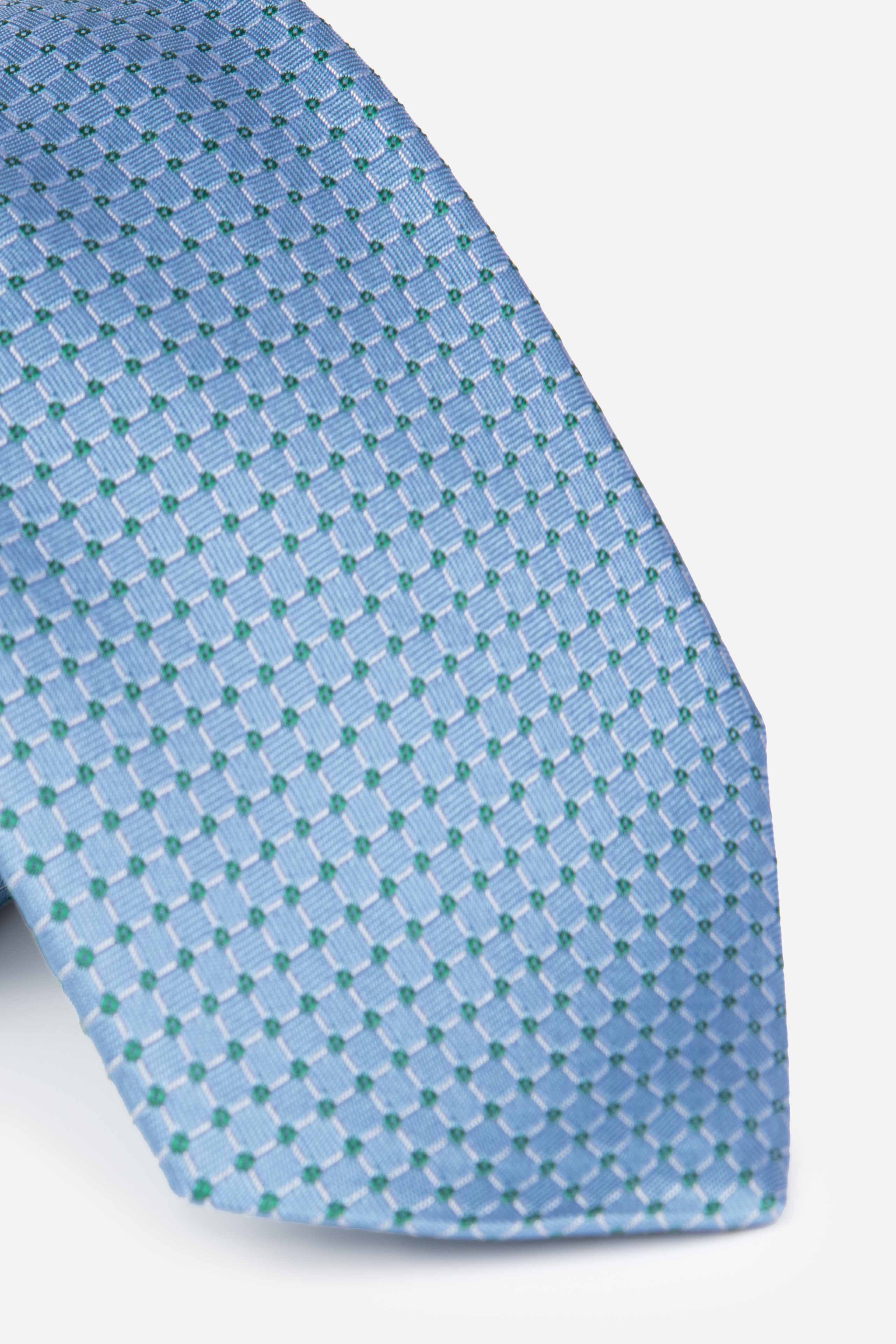 Elegant patterned tie - LIGHT BLUE MICRO-EFFECT